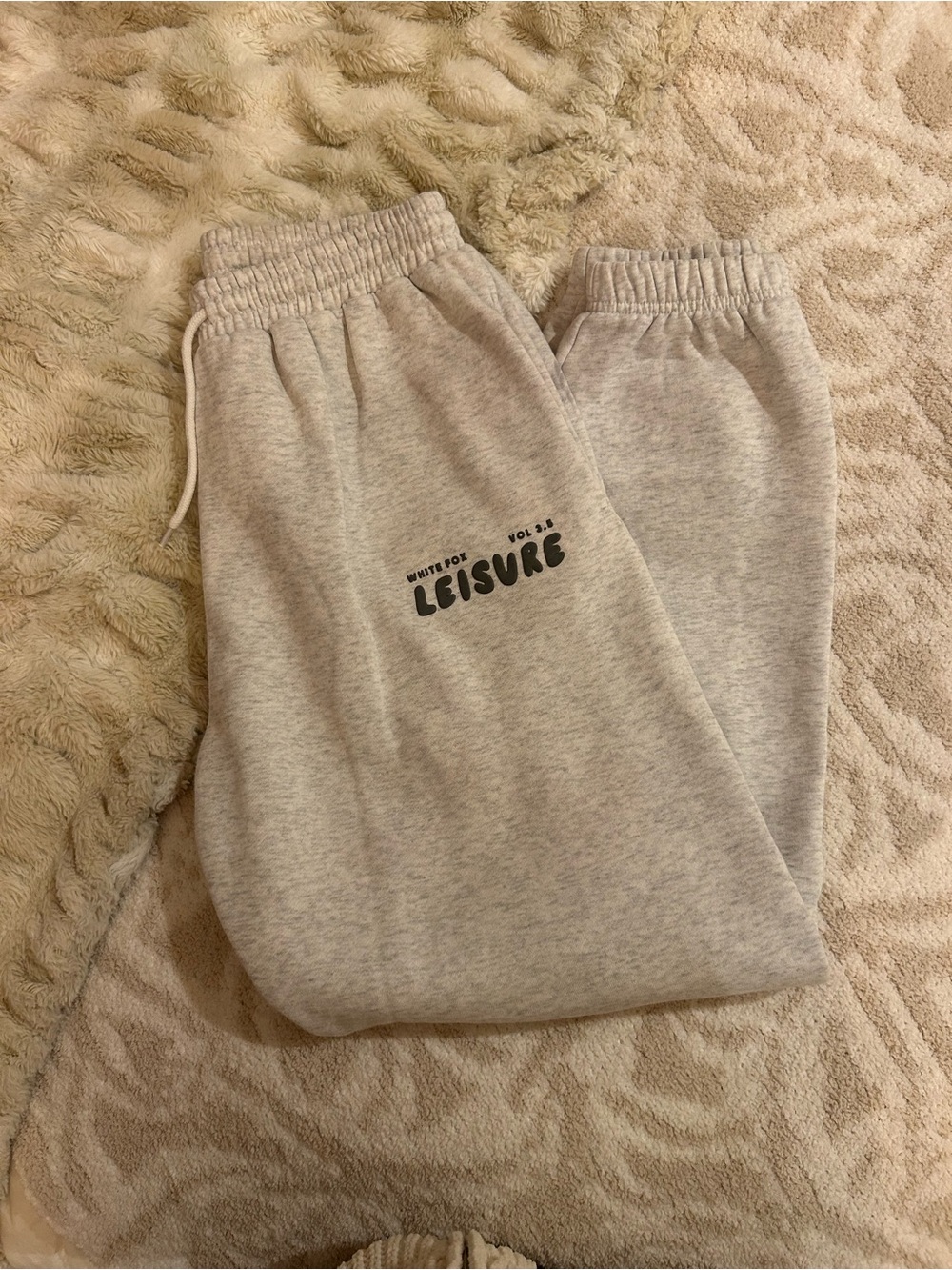 White Fox Boutique Light Gray 'Leisure' Track Pants